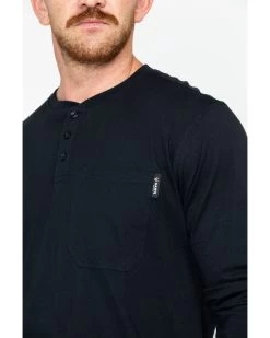 Hawx Men's Pocket Henley Long Sleeve Work Shirt  -Hawx 2000242491 001 P4