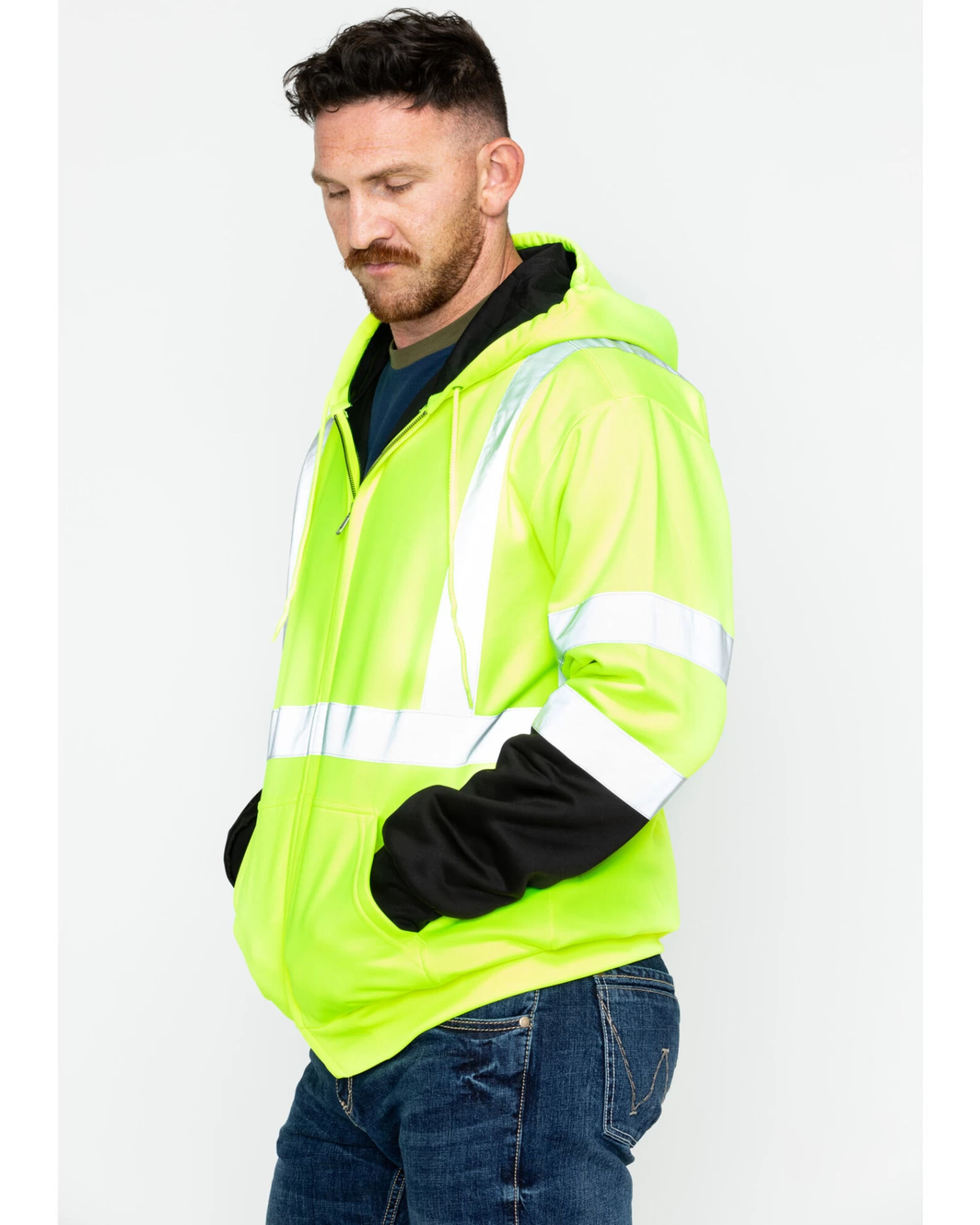 Hawx Men's Soft Shell High-Visibility Safety Jacket - Big & Tall 1 Hawx Men's Soft Shell High-Visibility Safety Jacket - Big & Tall