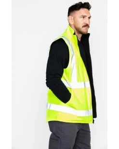 Hawx Men's Reversible Hi-Vis Reflective Work Vest - Big & Tall