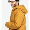 Hawx Men's Brown Canvas Quilted Bi-Swing Hooded Zip Front Work Jacket