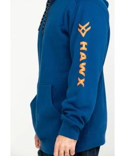 Hawx Men's Logo Sleeve Performance Fleece Hooded Work Sweatshirt