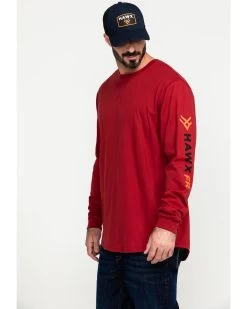 Hawx Men's FR Logo Long Sleeve Work T-Shirt - Tall 8 Hawx Men's FR Logo Long Sleeve Work T-Shirt - Tall -Hawx 2000284584 600 P3