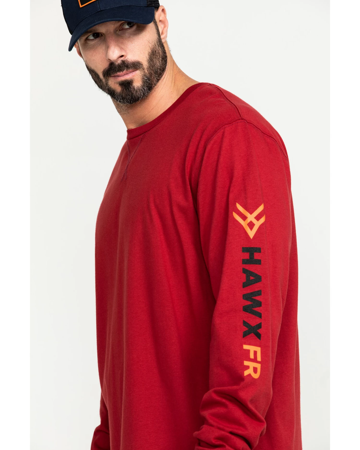 Hawx Men's FR Logo Long Sleeve Work T-Shirt - Tall 5 Hawx Men's FR Logo Long Sleeve Work T-Shirt - Tall - Image 5