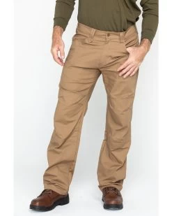 Hawx Men's Brown Stretch Ripstop Utility Work Pants - Big 