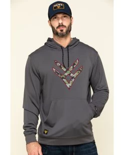 Hawx Men's Gray Tech Logo Hooded Work Sweatshirt - Tall 9 Hawx Men's Gray Tech Logo Hooded Work Sweatshirt - Tall -Hawx 2000297060 021 P1