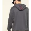 Hawx Men's Gray Tech Logo Hooded Work Sweatshirt - Tall