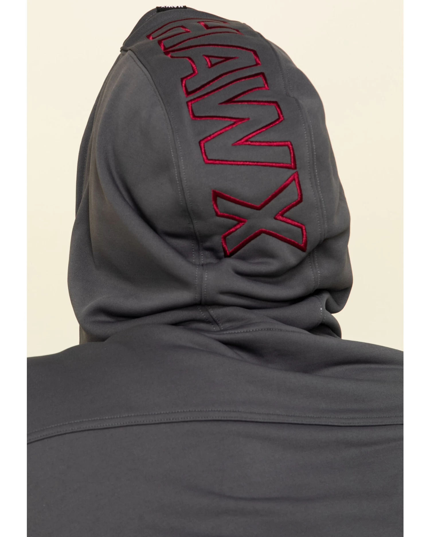 Hawx Men's Gray Tech Logo Hooded Work Sweatshirt - Tall 6 Hawx Men's Gray Tech Logo Hooded Work Sweatshirt - Tall - Image 6