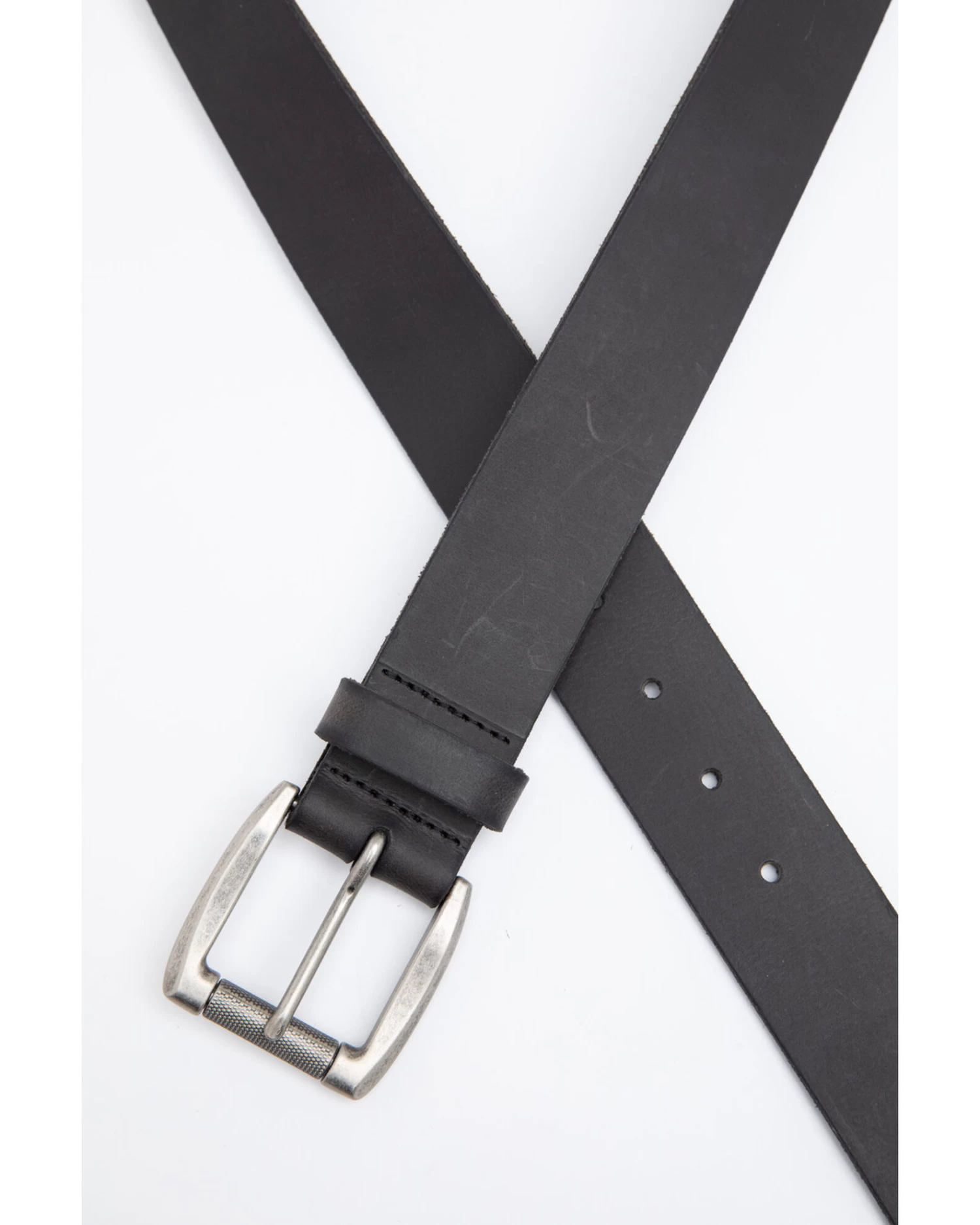 Hawx Men's Black Plain Roller Buckle Work Belt 2 Hawx Men's Black Plain Roller Buckle Work Belt - Image 2