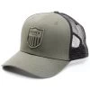 Hawx Men's Olive Shield Logo Patch Mesh-Back Ball Cap
