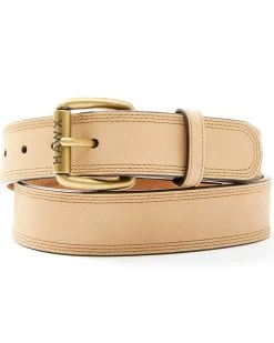 Hawx Men's Tan Triple Stitched Belt