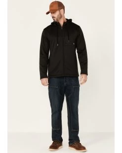 Hawx Men's Merrick Grid Back Zip-Front Fleece Hooded Work Jacket