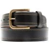 Hawx Men's Smooth Leather Stitch Belt