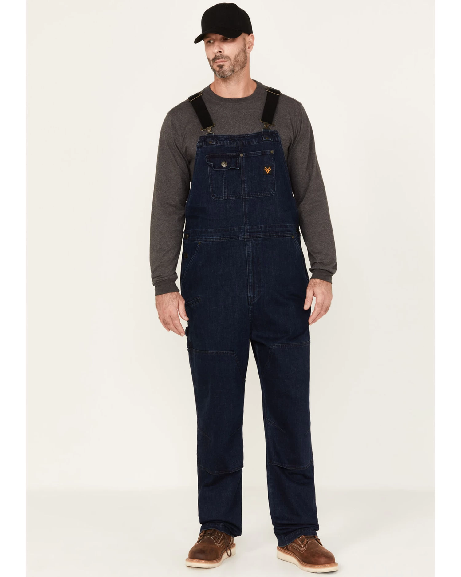Hawx Men's Stretch Denim Bib Overalls 1 Hawx Men's Stretch Denim Bib Overalls