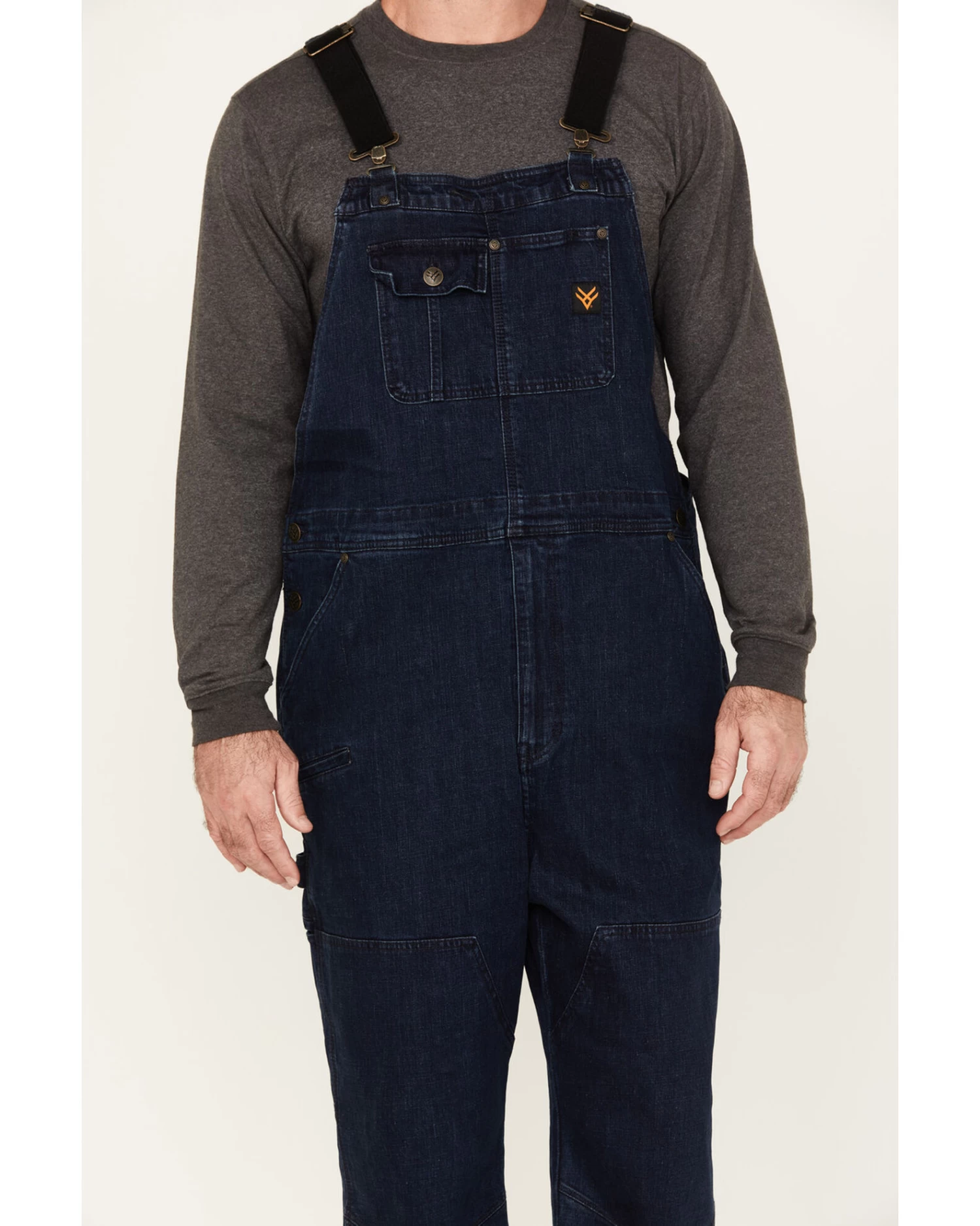 Hawx Men's Stretch Denim Bib Overalls 4 Hawx Men's Stretch Denim Bib Overalls - Image 4