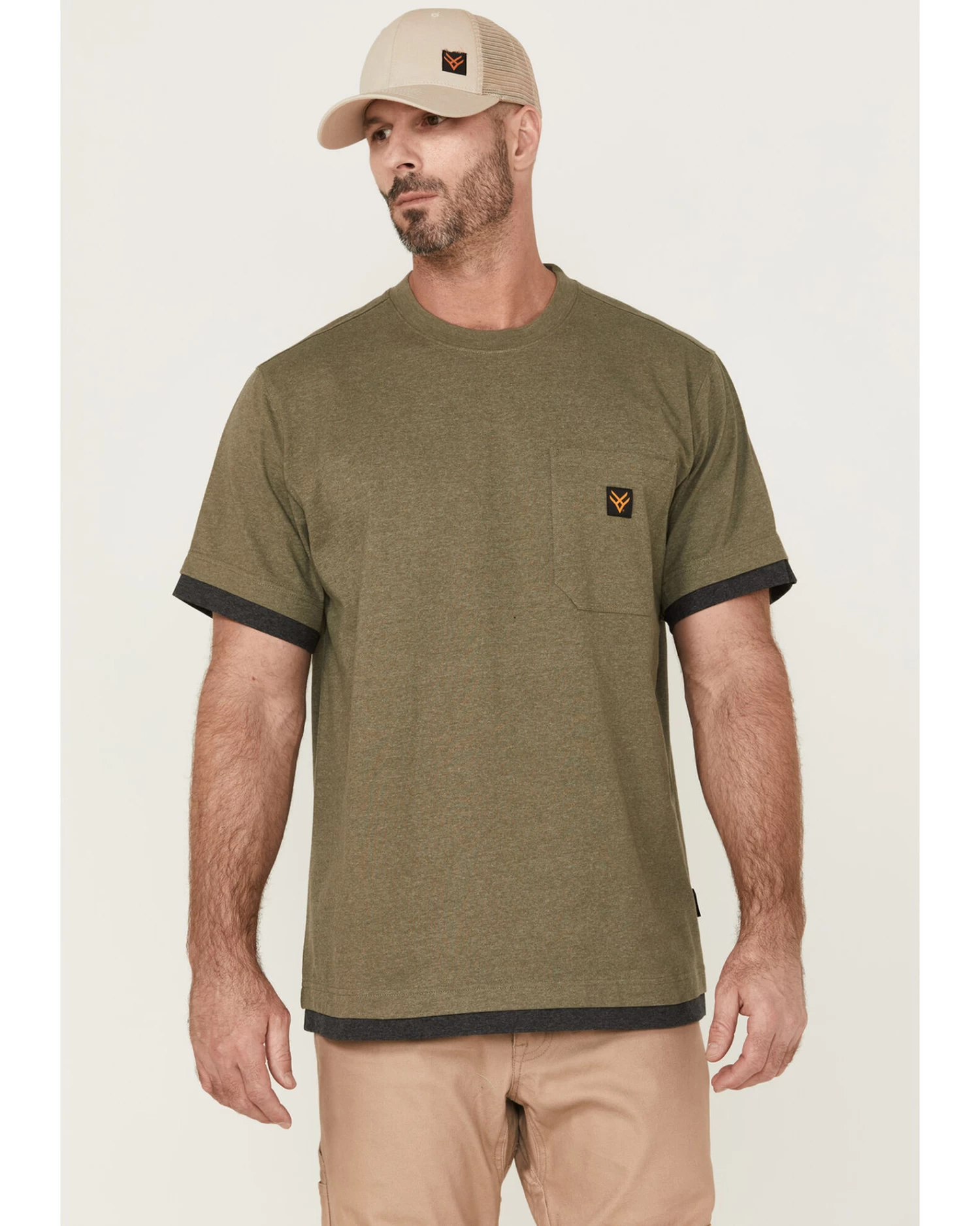 Hawx Men's Layered Work Pocket T-Shirt 1 Hawx Men's Layered Work Pocket T-Shirt