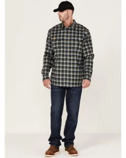 Hawx Men's FR Buffalo Plaid Print Long Sleeve Button-Down Work Shirt -Hawx 2000357970 410 P2