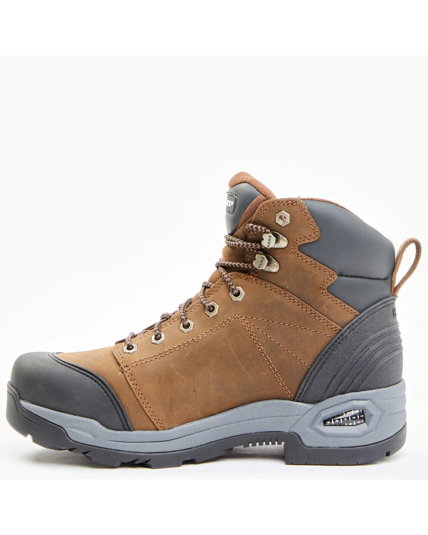 Hawx Men's Lace To Toe Tychee Crazy Horse Waterproof Work Boots - Round Toe 2 Hawx Men's Lace To Toe Tychee Crazy Horse Waterproof Work Boots - Round Toe - Image 2