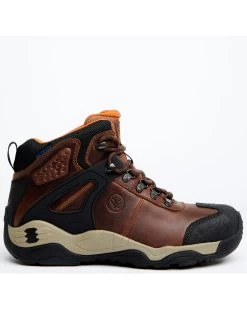 Hawx Men's Talon Dark Brown Umber Waterproof Lace-Up Work Boot - Broad Square Toe -Hawx 2000359696 201 P2