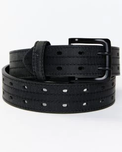 Hawx Men's Double Prong Reinforced Leather Belt