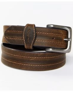 Hawx Men's Medium Brown Textured Leather Belt
