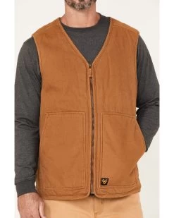 Hawx Men's Weathered Canvas Sherpa Lined Vest