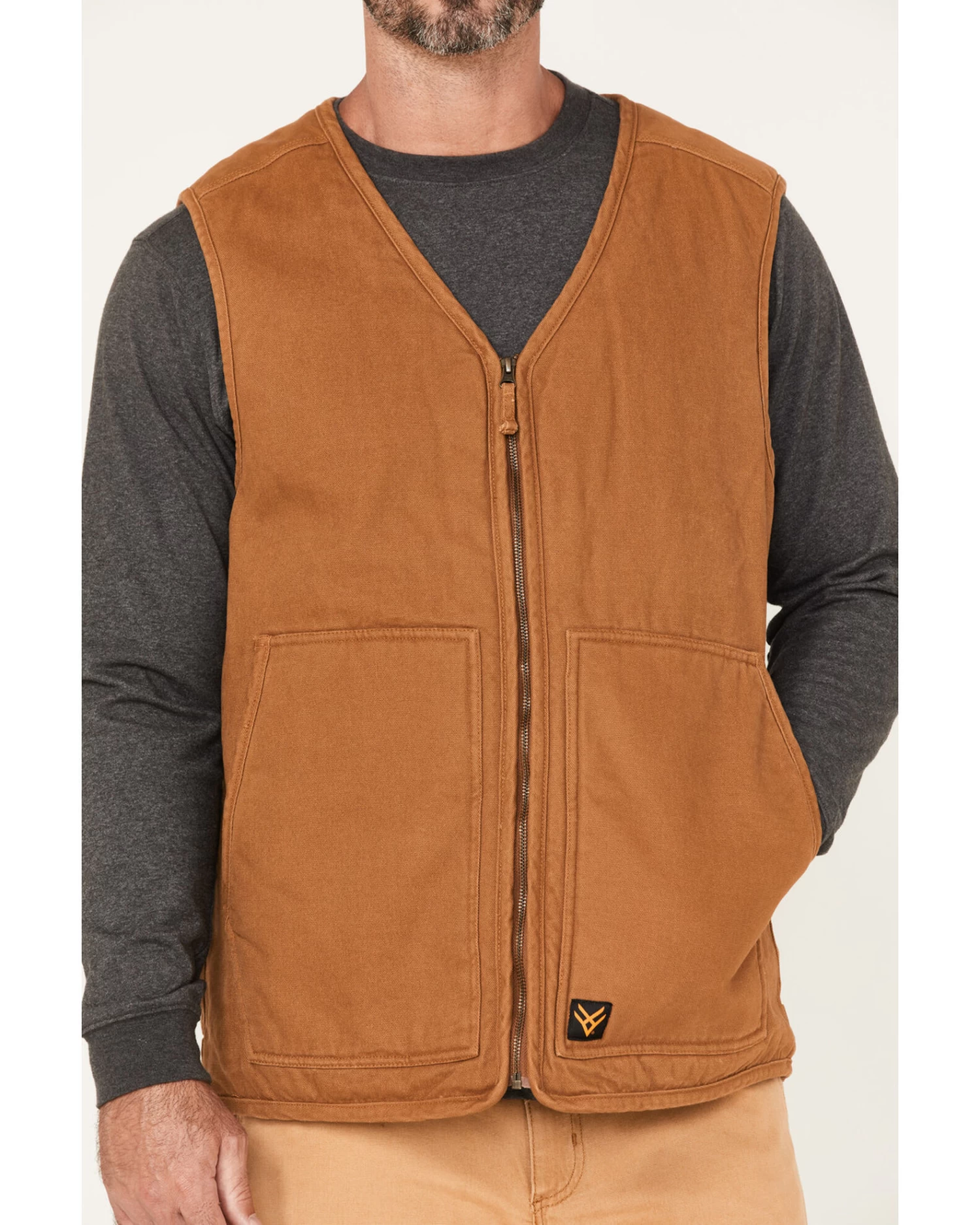 Hawx Men's Weathered Canvas Sherpa Lined Vest 1 Hawx Men's Weathered Canvas Sherpa Lined Vest
